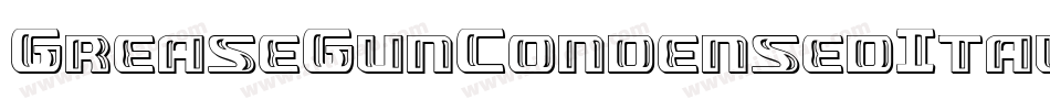 GreaseGunCondensedItalic-Y4r8字体转换