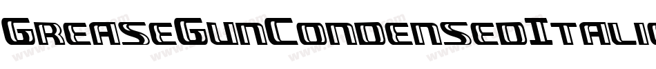 GreaseGunCondensedItalic-Y4r8字体转换