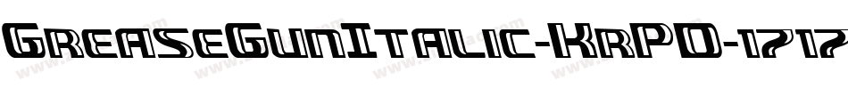 GreaseGunItalic-KrPD字体转换
