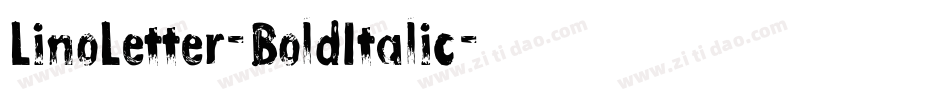 LinoLetter-BoldItalic字体转换