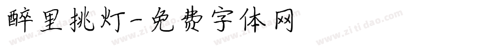 醉里挑灯字体转换