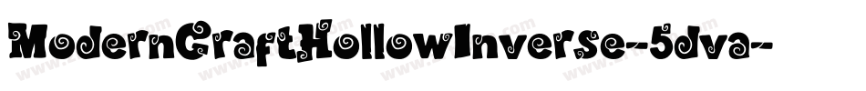 ModernCraftHollowInverse-5dva字体转换