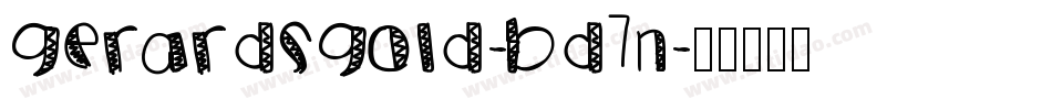 GerardsGold-Bd7n字体转换