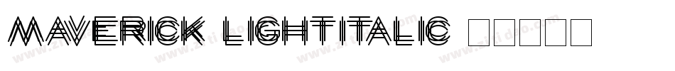 Maverick-LightItalic字体转换