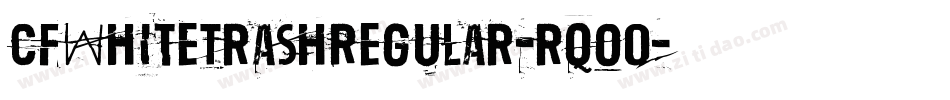CfWhiteTrashRegular-rqoO字体转换