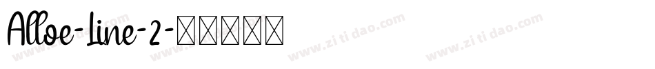 Alloe-Line-2字体转换