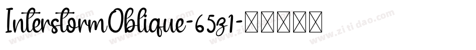 InterstormOblique-65z1字体转换