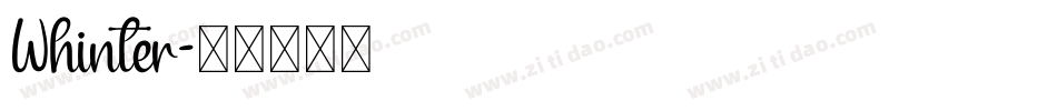 Whinter字体转换