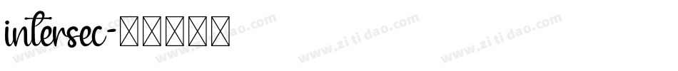 intersec字体转换