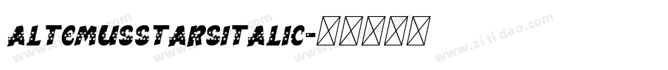 AltemusStarsItalic字体转换