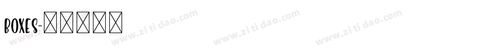 Boxes字体转换