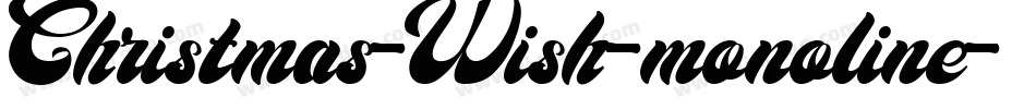 Christmas-Wish-monoline字体转换