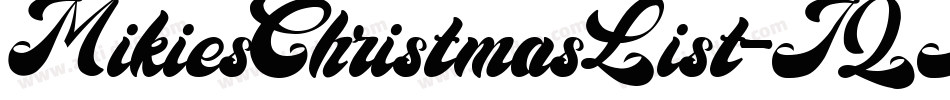 MikiesChristmasList-JZJM字体转换