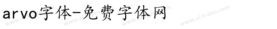 arvo字体字体转换