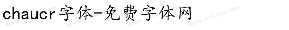 chaucr字体字体转换