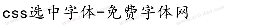 css选中字体字体转换
