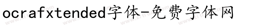 ocrafxtended字体字体转换