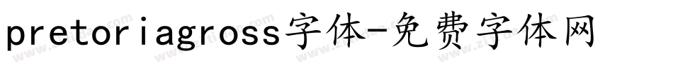 pretoriagross字体字体转换