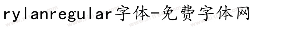 rylanregular字体字体转换