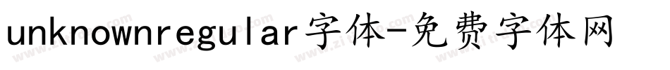 unknownregular字体字体转换