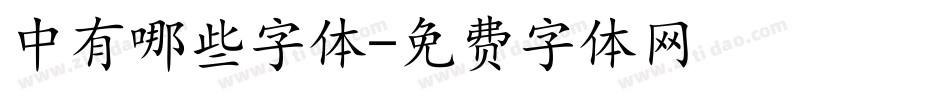 中有哪些字体字体转换
