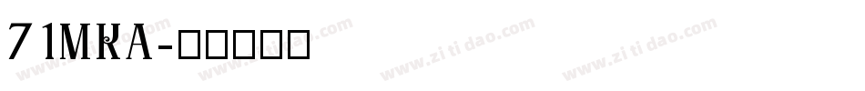 71MKA字体转换