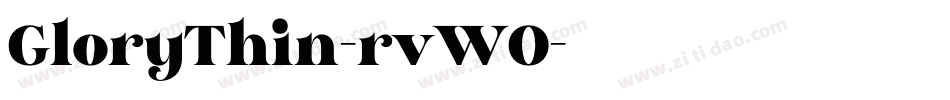 GloryThin-rvWO字体转换