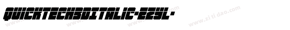 Quicktech3DItalic-zZyl字体转换