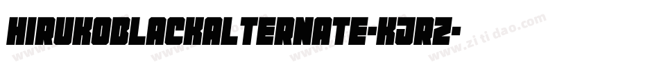 HirukoBlackalternate-KJrZ字体转换