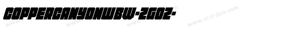 CopperCanyonWbw-ZGoZ字体转换