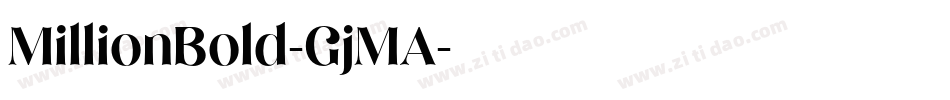 MillionBold-GjMA字体转换