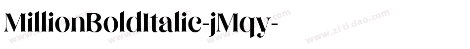 MillionBoldItalic-jMqy字体转换