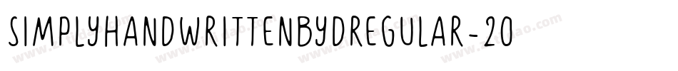 SimplyHandwrittenByDRegular-2OOno字体转换