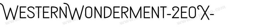WesternWonderment-2eoX字体转换