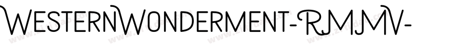 WesternWonderment-RMMV字体转换