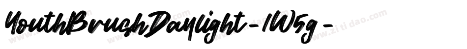 YouthBrushDaylight-1W5g字体转换