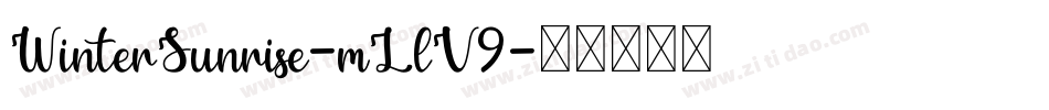 WinterSunrise-mLlV9字体转换