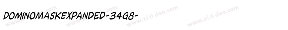 DominoMaskExpanded-34g8字体转换