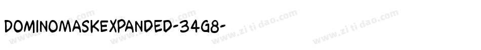 DominoMaskExpanded-34g8字体转换