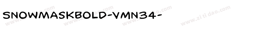SnowMaskBold-vmn34字体转换