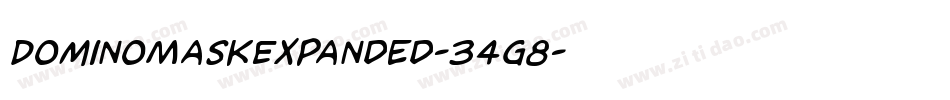 DominoMaskExpanded-34g8字体转换
