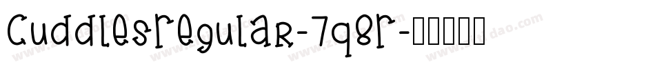 CuddlesRegular-7q8R字体转换