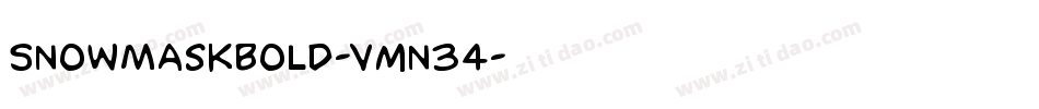 SnowMaskBold-vmn34字体转换