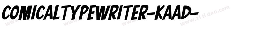 Comicaltypewriter-KAAD字体转换
