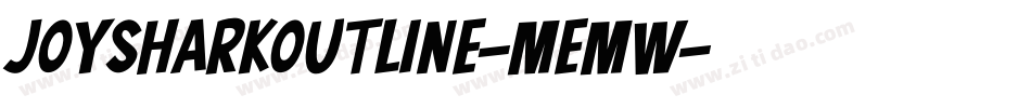 JoySharkOutline-Memw字体转换
