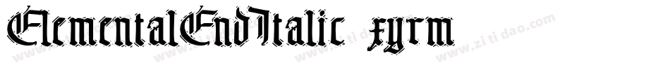 ElementalEndItalic-xyrm字体转换