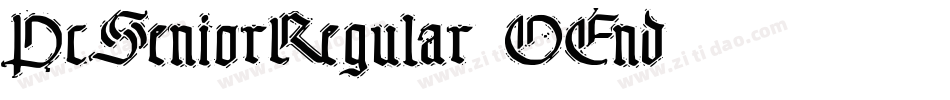 PcSeniorRegular-OEnd字体转换