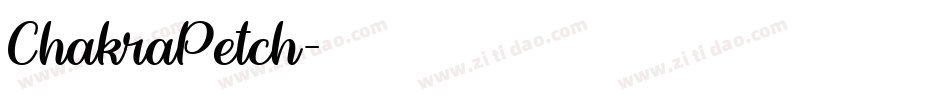 ChakraPetch字体转换