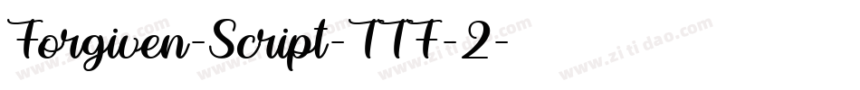 Forgiven-Script-TTF-2字体转换