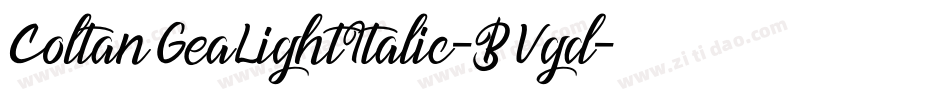 ColtanGeaLightItalic-BVgd字体转换